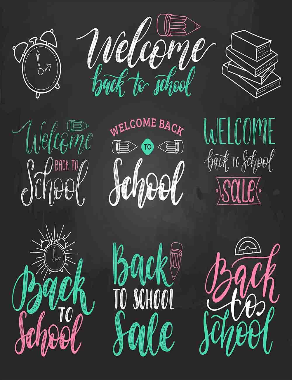 Painted Color Font Back To School For Children Photography Backdrop Shopbackdrop