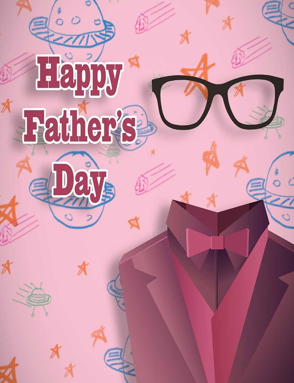 Painted Glasses And Suit For Father's Day Photography Backdrop Shopbackdrop
