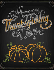 Painted Pumpkins On Chalkboard For Thanksgiving Photography Backdrop Shopbackdrop