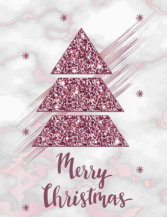 Painted Purple Christmas Tree On Marble Photography Backdrop  J-0426 Shopbackdrop
