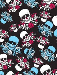 Painted Skull Flower For Day Of Death Photography Backdrop J-0525 Shopbackdrop