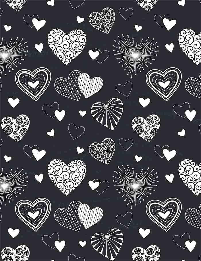 Painted Variety Hearts On Chalkboard For Valentines Day Photography Backdrop Shopbackdrop
