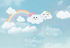 Patterns Clouds Rainbow For Children Photography Backdrop lv-035 Shopbackdrop