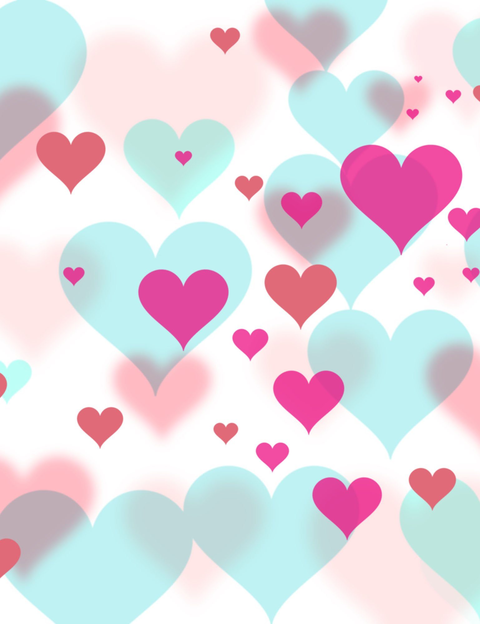Pink And Red Hearts Printed On Bokeh Hearts Background For Holiday Backdrop Shopbackdrop