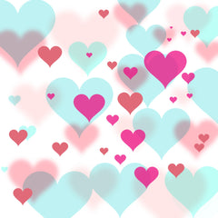 Pink And Red Hearts Printed On Bokeh Hearts Background For Holiday Backdrop Shopbackdrop