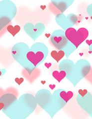 Pink And Red Hearts Printed On Bokeh Hearts Background For Holiday Backdrop Shopbackdrop