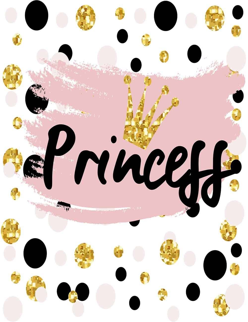 Pink Black Dots With Princess For Girl Birthday Photography Fabric Backdrop Shopbackdrop