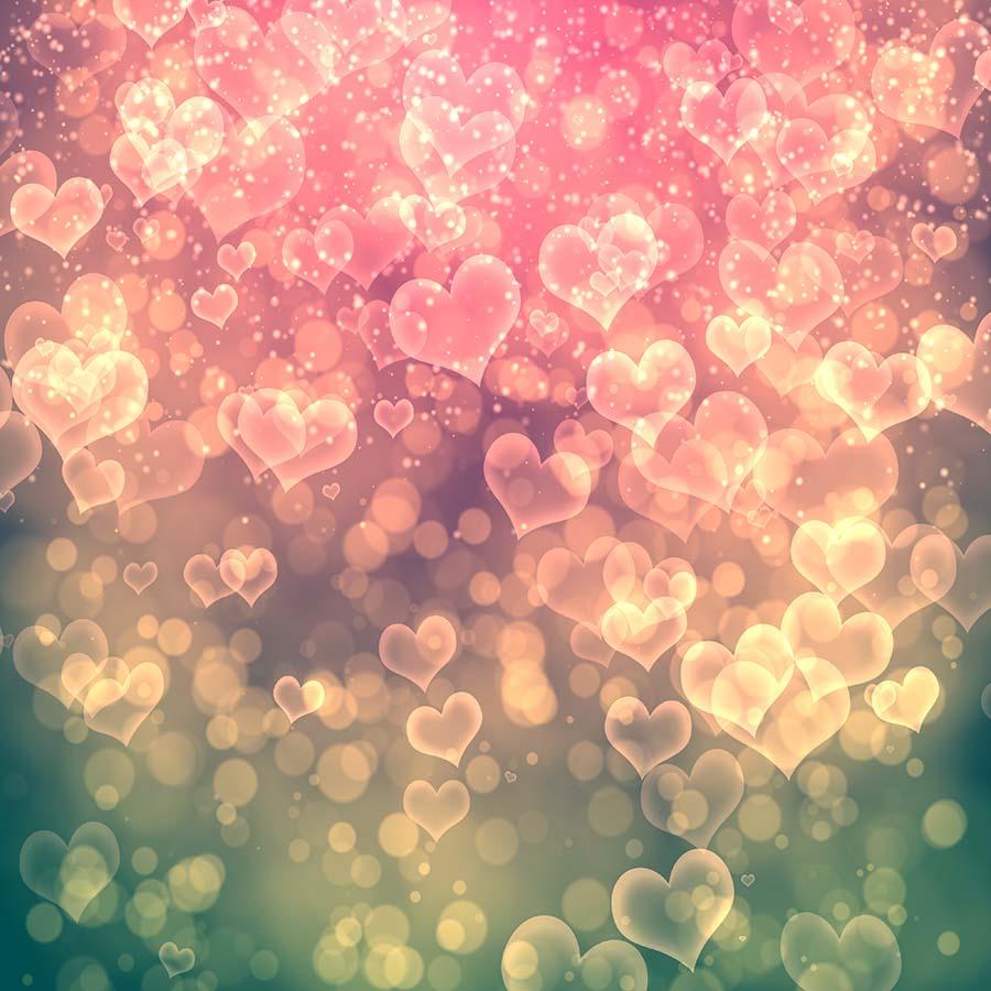 Pink Hearts Sparkle For Valentines Day Photography Backdrop J-0538 Shopbackdrop