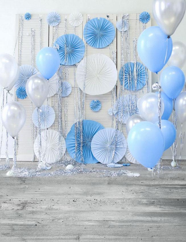 Pinwheel Rosettes Balloons On Gray White Floor Mat Backdrop For Photography Shopbackdrop