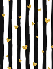 Printed Black Strips With Gold Hearts Photography  Backdrop Shopbackdrop