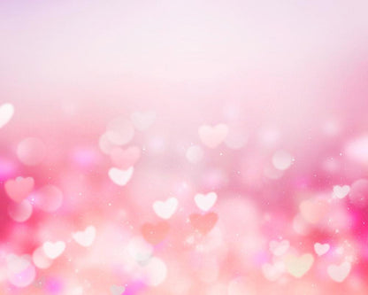 Printed Bokeh Pink Hearts For Love Photography Backdrop Shopbackdrop
