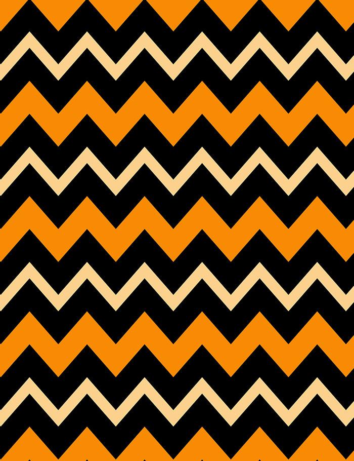 Printed Orange Black Chevrons For Halloween Photography Backdrop J-0592 Shopbackdrop