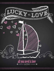 Printed Sailboat On Chalkboard For Wedding Photography Backdrops Shopbackdrop