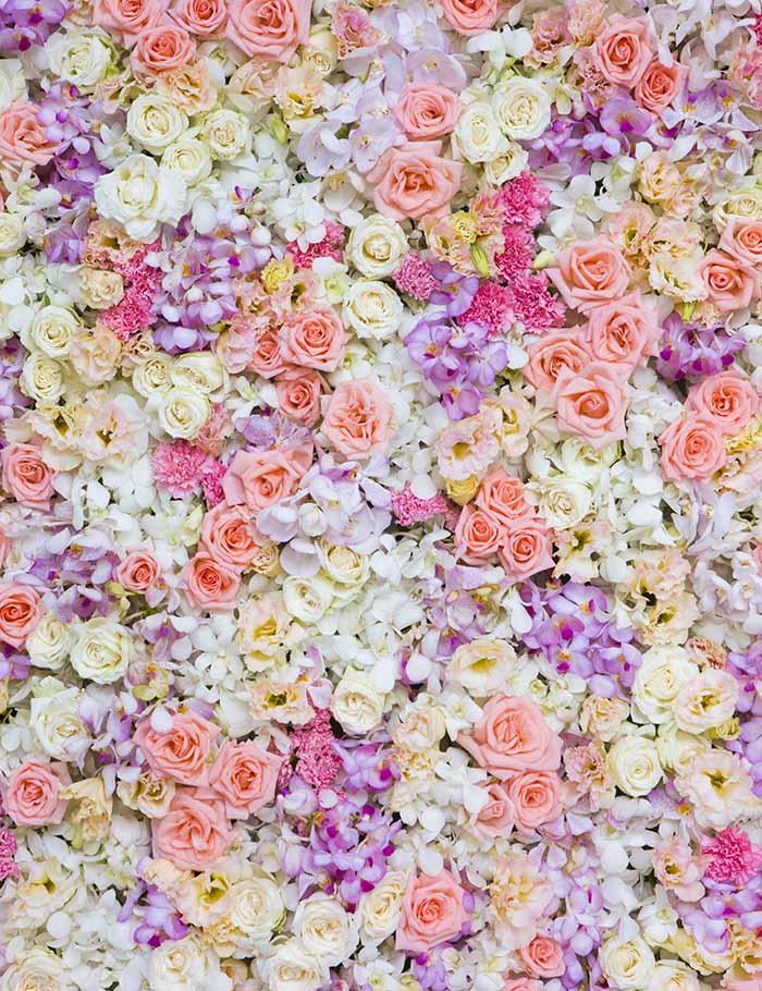 Purple Light Yellow Flower Wall For Wedding Photography Backdrop J-0501 Shopbackdrop