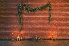 Red Brick Wall With Flower Belt For Event Photography Backdrop Shopbackdrop