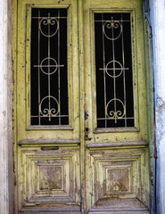 Retro Yellow Wood Door With Windows Backdrop For Photography Shopbackdrop