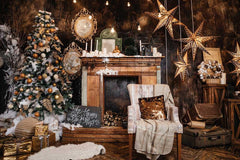 Senior Decorated Christmas Interior Room Photography Backdrop N-0042 Shopbackdrop