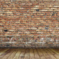 Senior Red Brick Wall Texture With Wood Floor Photo Backdrop Shopbackdrop