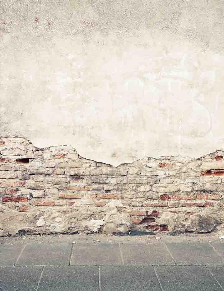 Senior Shedding Painted Brick Wall With Stone Floor Backdrop For Photo Studio Shopbackdrop