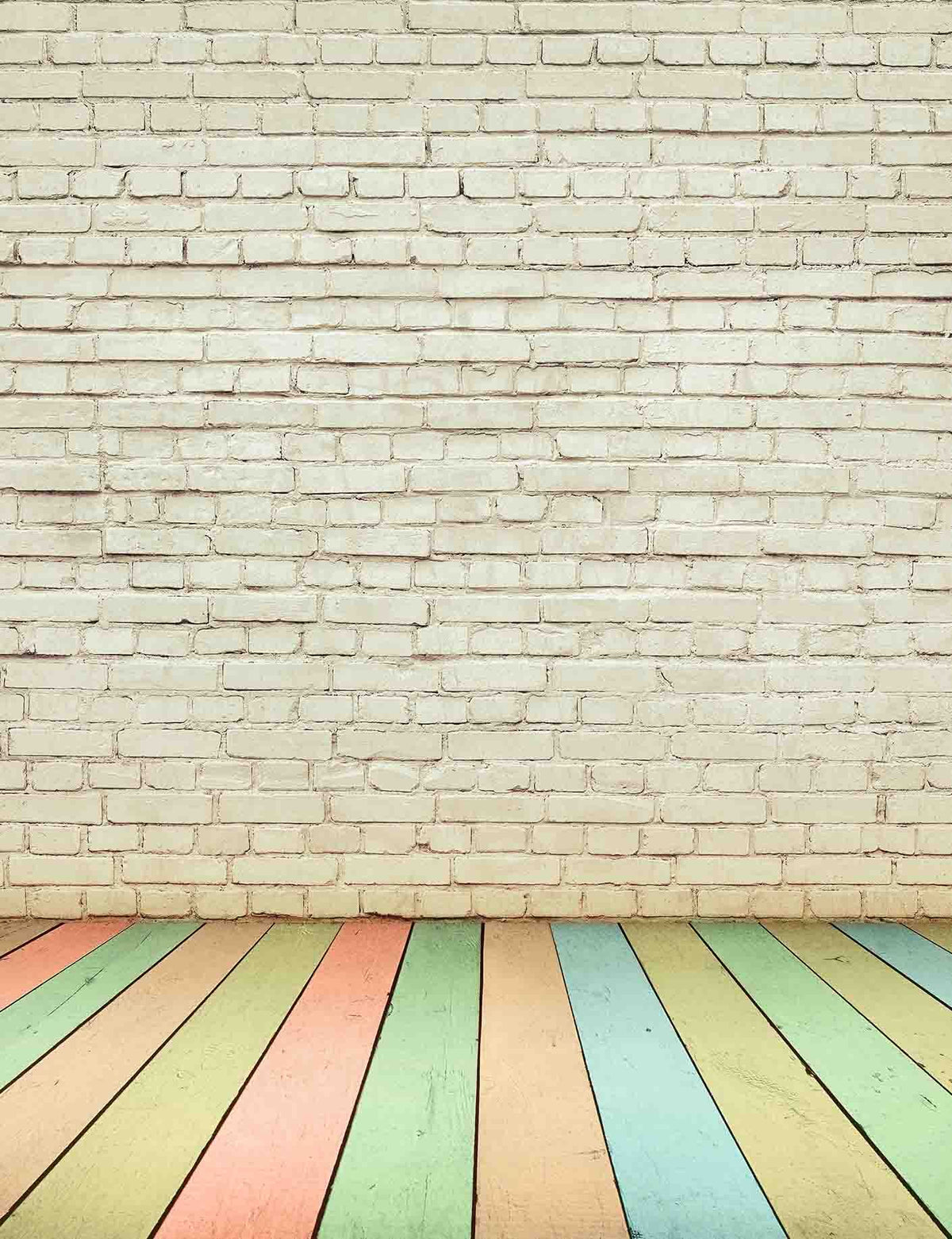 Senior White Brick Wall With Rain Color Wood Floor Backdrop For Baby Photography Shopbackdrop