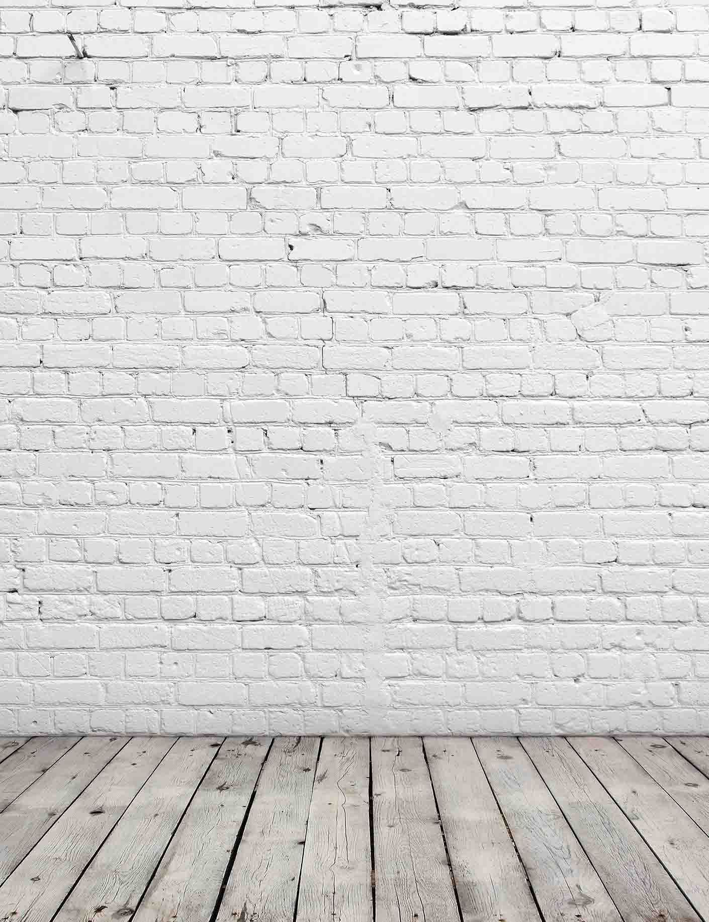 Senior White Stucco Brick Wall With Old Wood Floor Texture Photography Backdrop Shopbackdrop