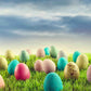 Colorful Easter Eggs On Green Grass Photography Backdrop Shopbackdrop