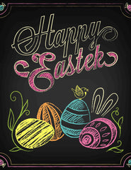Chalkboard Printed Happy Easter Photography Backdrops Shopbackdrop