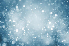 Silver Bokeh WIth Blue Background Photography For Holiday N-0025 Shopbackdrop