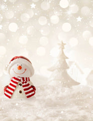 Snow Bokeh With Snowman Background For Baby Backdrop Shopbackdrop