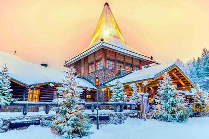 Snow Covered Wooed House For Christmas Photography Backdrop J-0287 Shopbackdrop