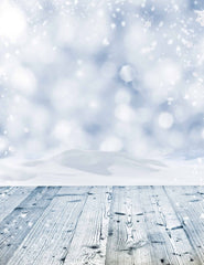 Snow Silver Bokeh Sparkled With Wood Floor Background For Christmas Backdrops Shopbackdrop
