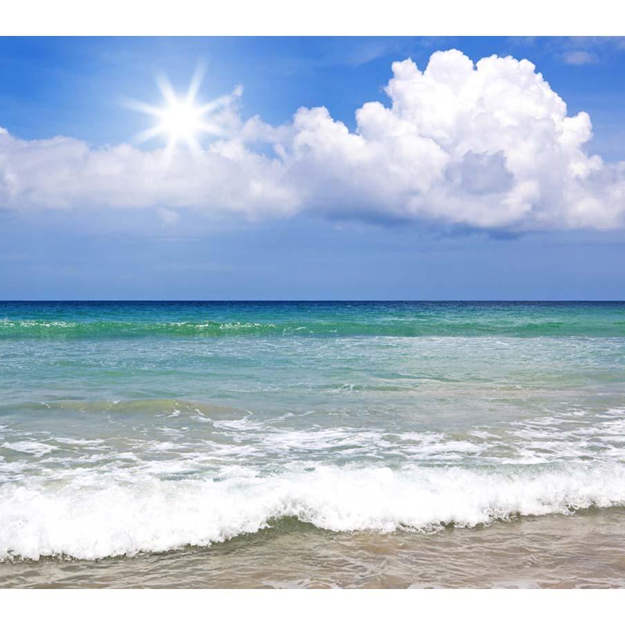 Spindrift Blue Sea Beautiful Sky Summer Holiday Photography Backdrop ...