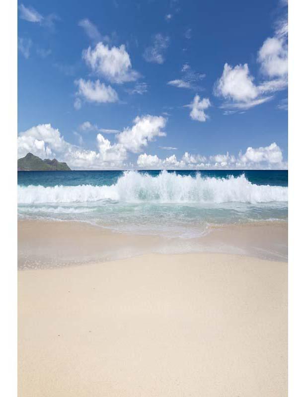 Spraydrift Azure Sandy Beach For Children Holiday Photography Backdrop Shopbackdrop