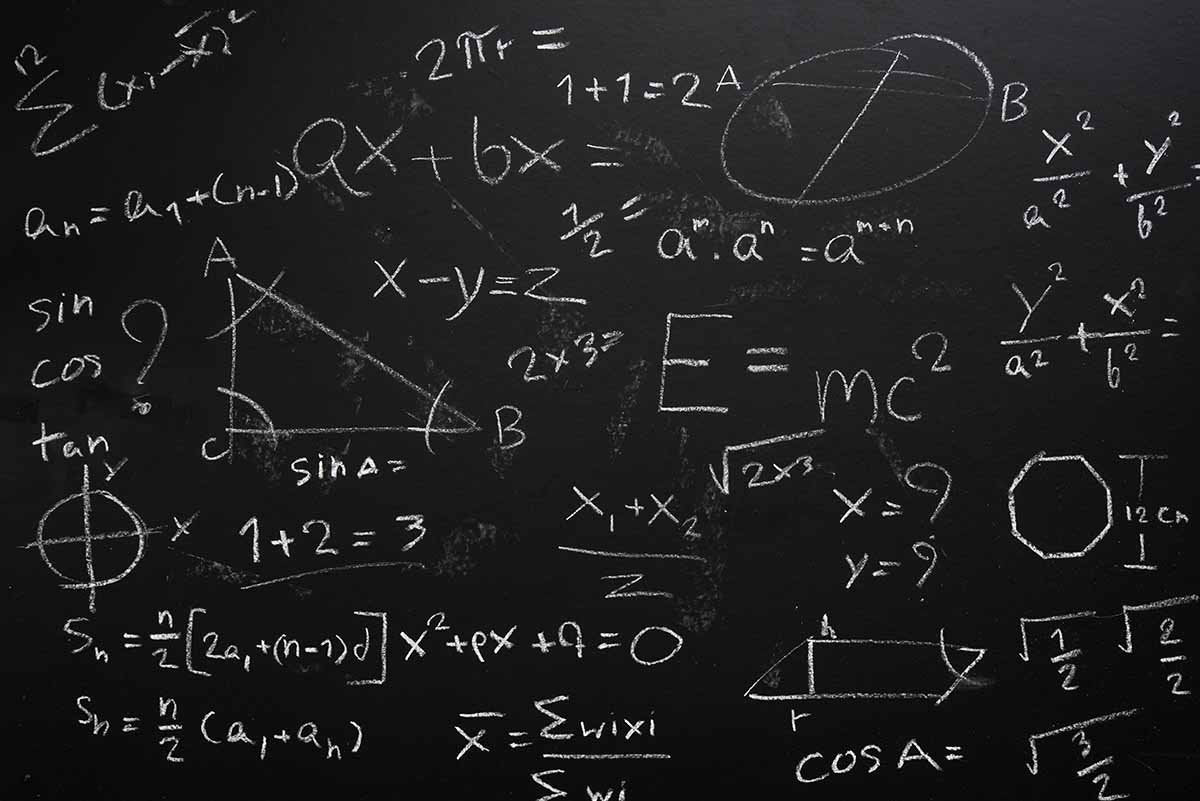 Teacher Hand Drawn Mathematics On Chalkboard For Back To School Photography Backdrop J-0170 Shopbackdrop