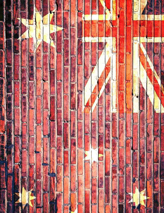 UK Flag Printed On Brick Wall With Stars Backdrop For Photography Shopbackdrop
