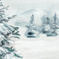 Watercolor Painted Firtree With Snow For Winter Holiday Photography Backdrop N-0120 Shopbackdrop