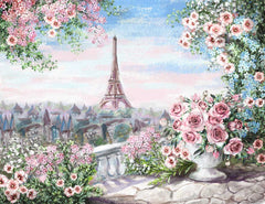 Watercolor Painted Pairs City Photography Backdrop J-0668 Shopbackdrop