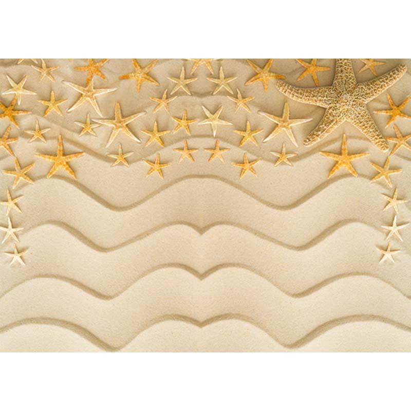 Tropical Sand Beach With Coconut Trees Backdrop For Children Photography Wave Sand Starfish Summer Children Holiday Photography Backdrop F-2632 Shopbackdrop