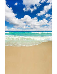 Waves Sand Beach Beautiful Sky Photography Backdrop F-2609 Shopbackdrop