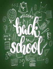 White 3d Letters On Green Chalkboard For Back To School Photography Backdrop J-0171 Shopbackdrop