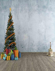 White Brick Wall Christmas Tree On Floor Photography Backdrop Shopbackdrop