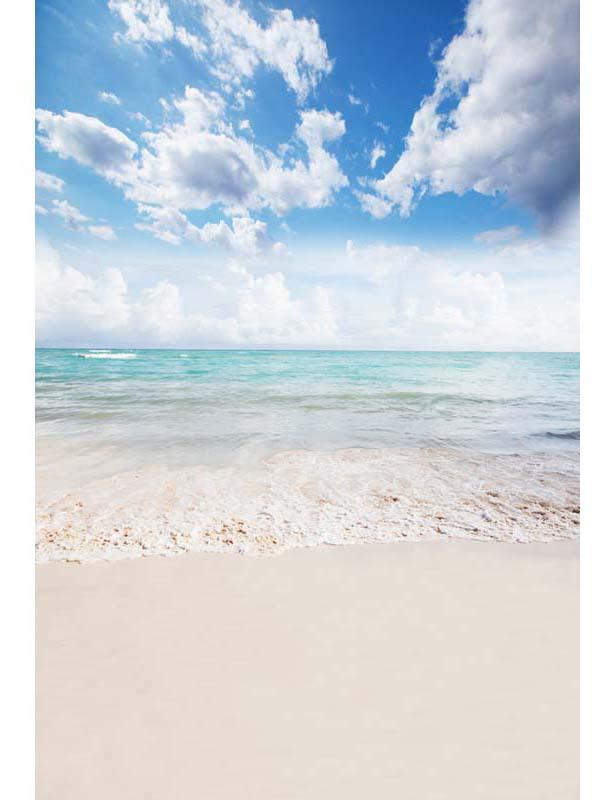 White Sand Beach Blue Sky Photography For Summer Holiday F-2630 Shopbackdrop