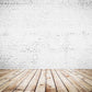 White Stucco Brick Wall Texture With Nature Wood Floor Backdrop For Photo Shopbackdrop