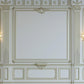 White Wall Panels In Classical Style With Gilding And Sconces Photography Backdrop J-0700 Shopbackdrop