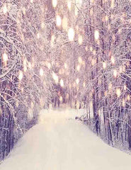 Winter Forest Covered With Snow And Gold Sparkle For Christmas Holiday Backdrop Shopbackdrop