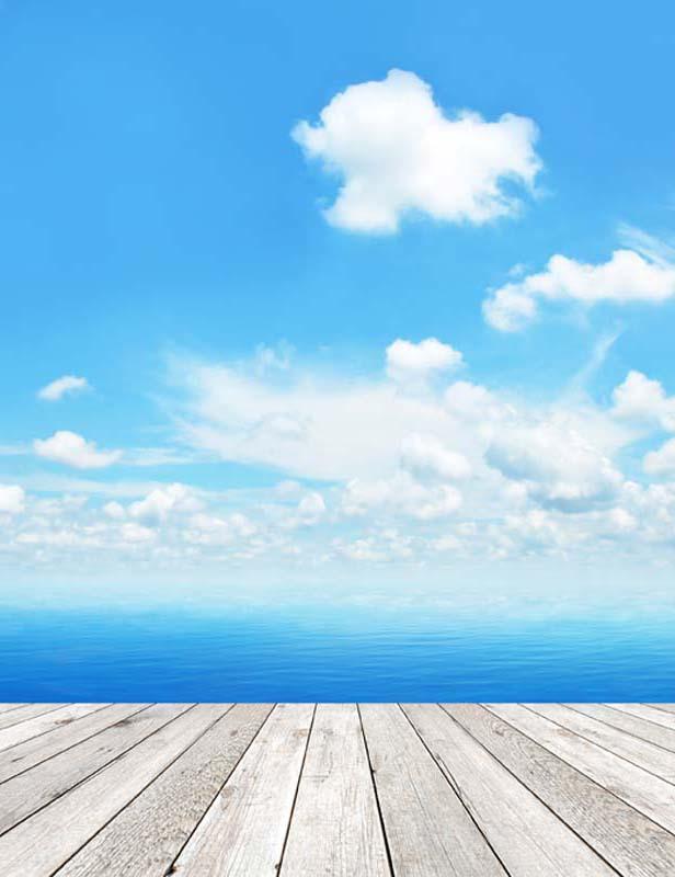 Wood Floor Mat With Sea Sky For Summer Holiday Photography Backdrop Shopbackdrop