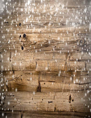 Wood Wall With Snow Sparkle Photography Backdrop N-0005 Shopbackdrop
